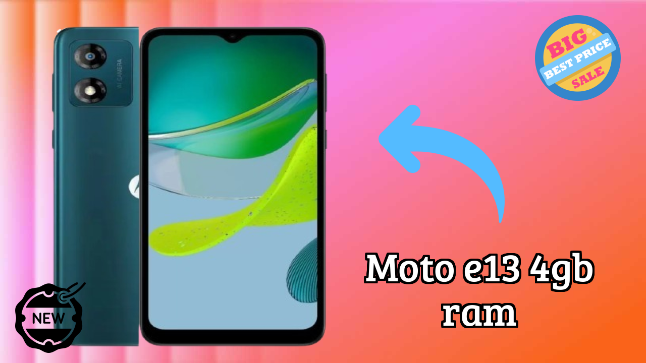 Moto E13 4GB RAM Display Size: 6.5 Inches (16.51 Cm) Screen Quality