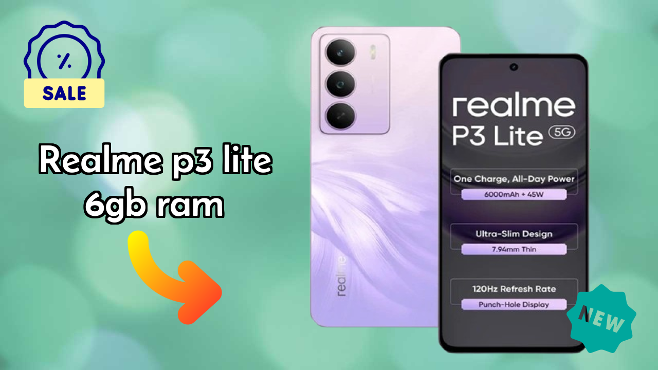 Realme P3 Lite 6GB RAM Battery Life: 6000 MAh Charging Speed