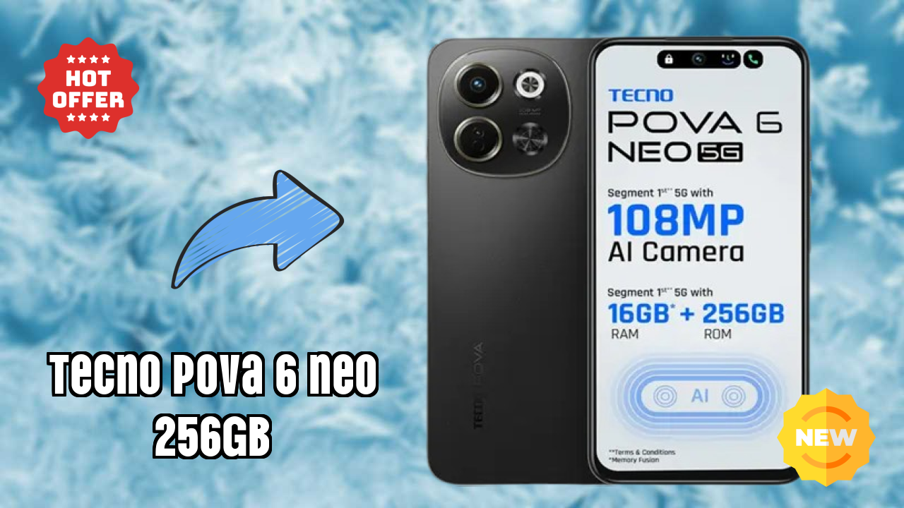 Tecno Pova 6 Neo 256GB Display Technology: 6.67 Inches (16.94 Cm) Screen